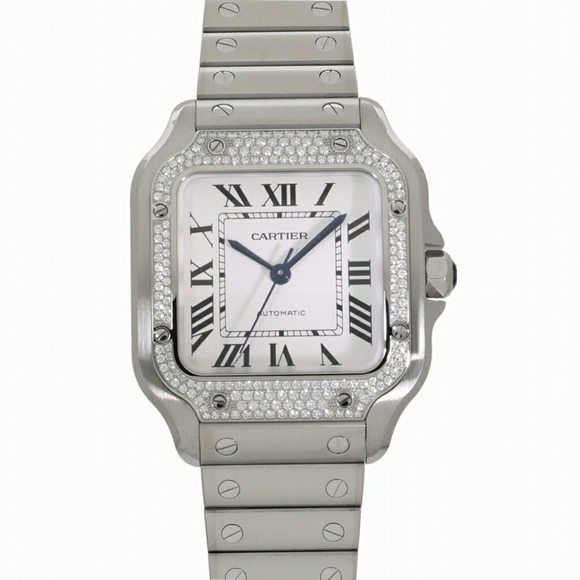 CARTIER Accessories - Cartier Santos de Watch MM Bezel Diamond W4SA0005 Silver Unisex